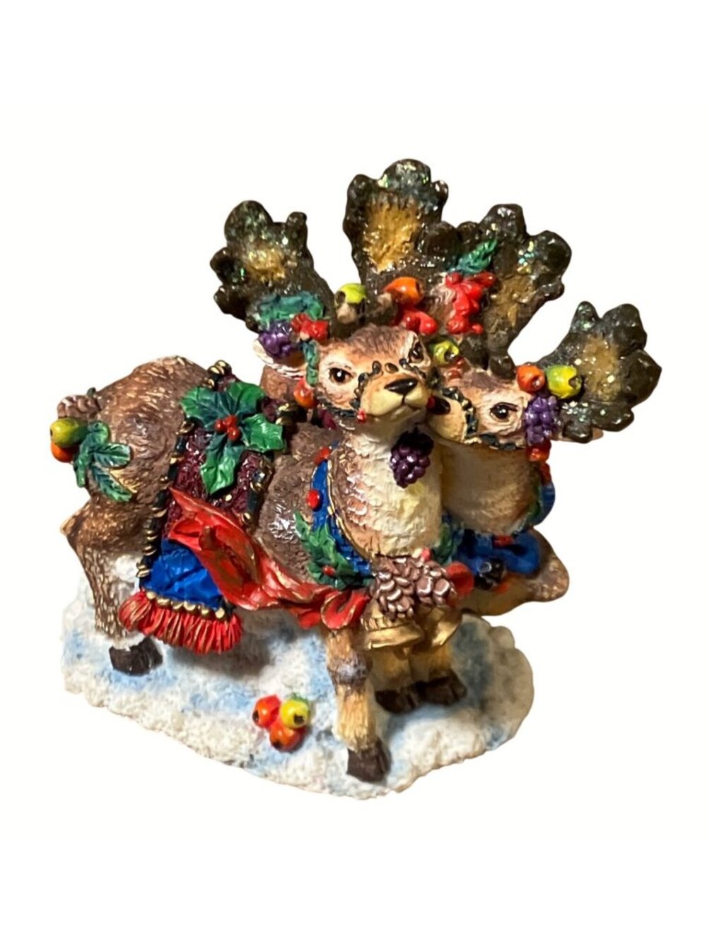 Crinkle Claus Crinkle Reindeer Figurine 1997 Possible Dreams Christmas Decor Mad
